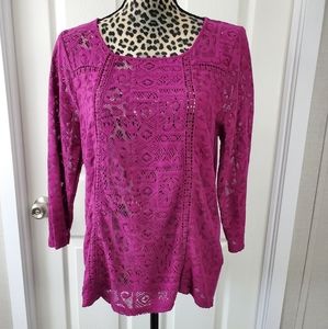 Lucky Brand Lace Front Top
